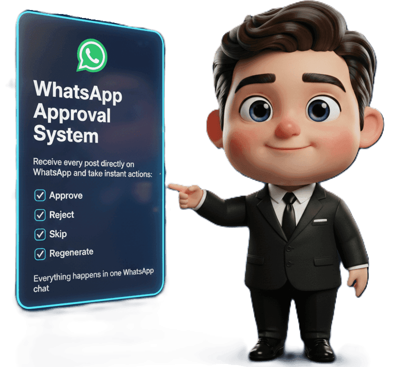 WhatsApp approval flow